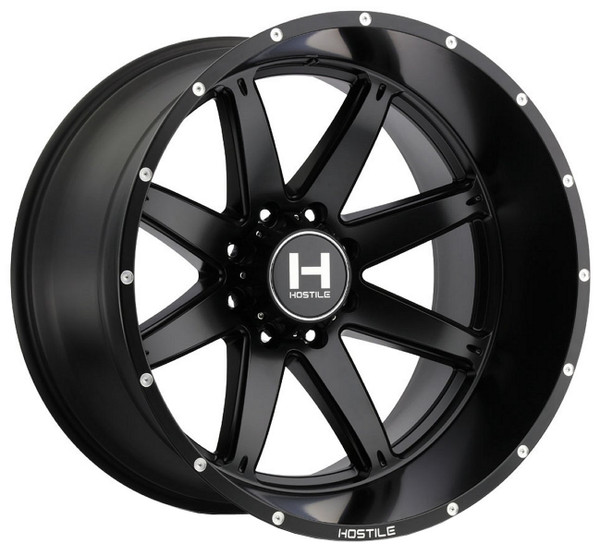 20x9 Hostile H109 Alpha Asphalt (8 Lug) 8x6.5/165 12mm