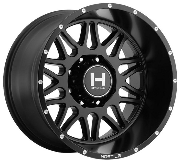 22x10 Hostile H111 Blaze Asphalt (8 Lug) 8x6.5/165 -25mm