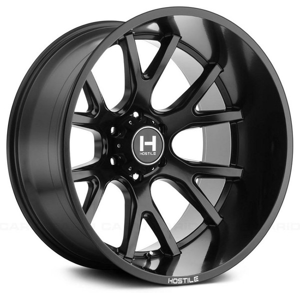 20X12 Hostile H113 Rage Asphalt (* May Require Trimming) 6x135 -44mm