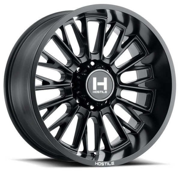 20X12 Hostile H114 Fury Asphalt (5 Lug) (* May Require Trimming) 5x5.5/139.7 -44mm