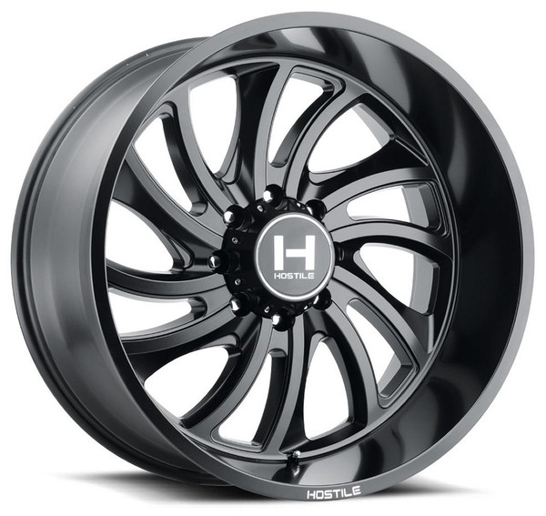 (Clearance - No Returns) 24x12 Hostile H118 Demon Asphalt (8 Lug) (* May Require Trimming) 8x170 -44mm