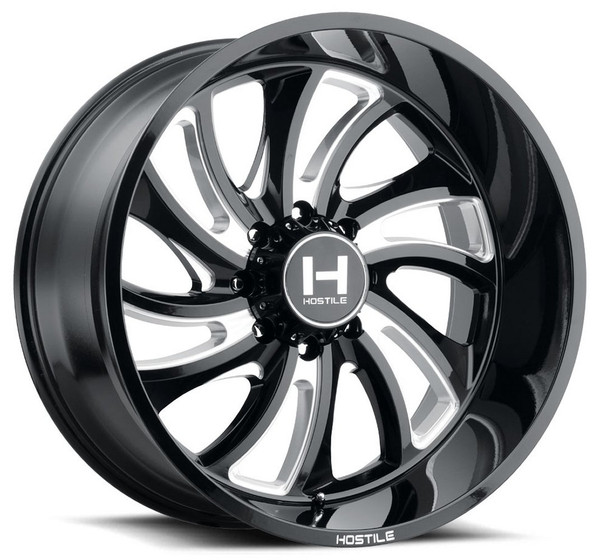 24x12 Hostile H118 Demon Blade Cut (8 Lug) (* May Require Trimming) 8x6.5/165 -44mm