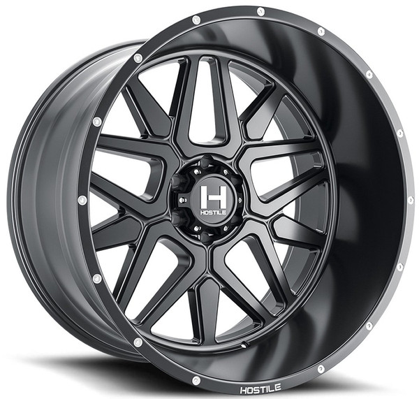 20x12 Hostile H128 Diablo Asphalt (5 & 6 Lug) (* May Require Trimming) 6x5.5/139.7 -44mm