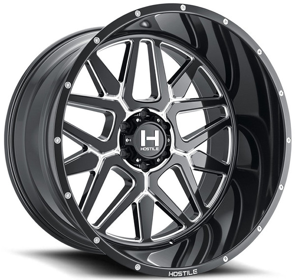 20x12 Hostile H128 Diablo Blade Cut (5 Lug) (* May Require Trimming) 5x5.5/139.7 -44mm