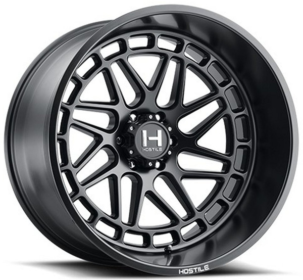 (Clearance - No Returns) 24X14 Hostile H122 Reaper Asphalt (* May Require Trimming) 8x6.5/165 -76mm