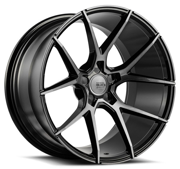 20x11 Savini Black Di Forza BM14 Gloss Black w/ Double Dark Tint Face (Concave) (CUSTOM)