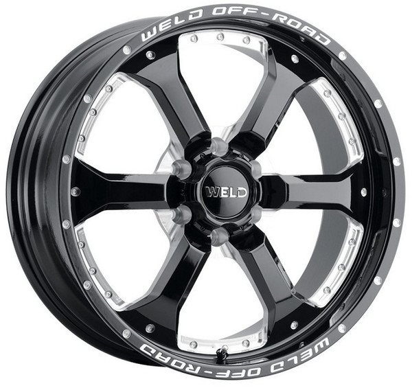 20x10 Weld Off-Road Granada Six W125 Gloss Black Milled (Rotary Forged) 6x5.5/139.7 -18mm