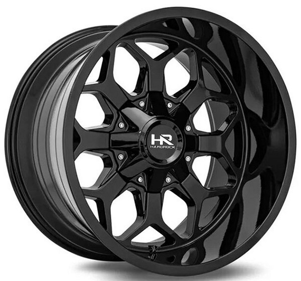 20x12 Hardrock Off-Road H712 Indestructible Gloss Black (* May Require Trimming) 5x150 5x5.5/139.7 -51mm