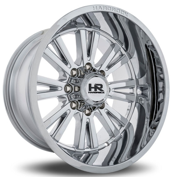 (Clearance - No Returns) 24x12 Hardrock Off-Road H503 Spine Xposed Chrome (* May Require Trimming) 8x180 -44mm