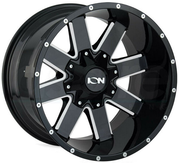 18x9 ION Alloy 141 Gloss Black w/ Milled Spokes 6x120 6x5.5/139.7 0mm