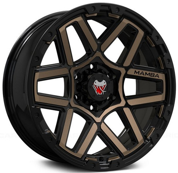 20x9 Mamba Off-Road M23 Matte Black w/ Bronze Face 6x5.5/139.7 -12mm