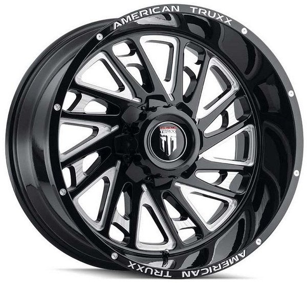 20x10 American Truxx AT1905 Blade Matte Black Milled 8x180 -24mm