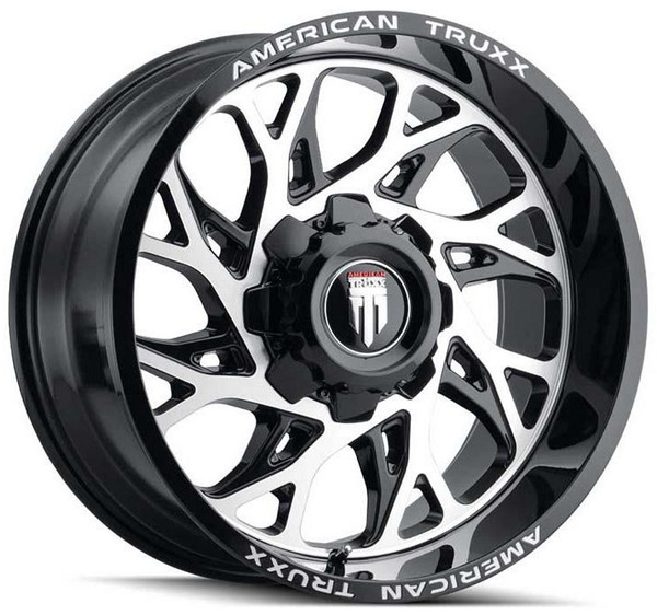 22x12 American Truxx AT1913 Destiny Gloss Black Machined (* May Require Trimming) 5x5/127 5x5.5/139.7 -44mm