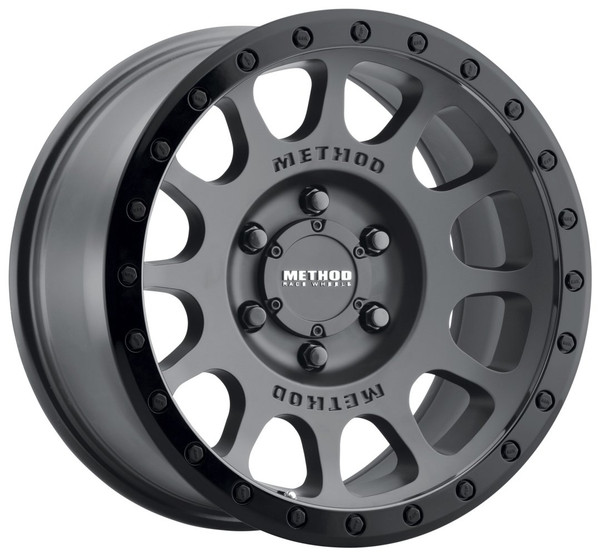17x8.5 Method Race MR305 NV Matte Black w/ Gloss Black Lip 6x5.5/139.7 0mm