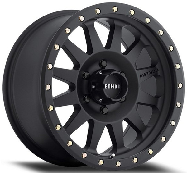 18x9 Method Race MR304 Double Standard Matte Black 8x6.5/165 -12mm