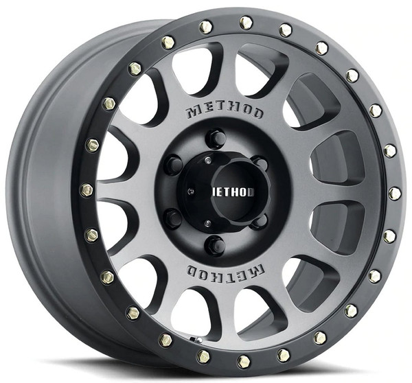 18x9 Method Race MR305 NV Titanium w/ Matte Black Lip 5x150 25mm