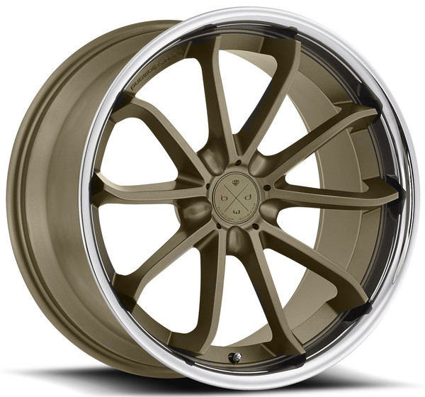 22x9 Blaque Diamond BD-23 Bronze w/ Chrome Stainless Steel Lip (CUSTOM)
