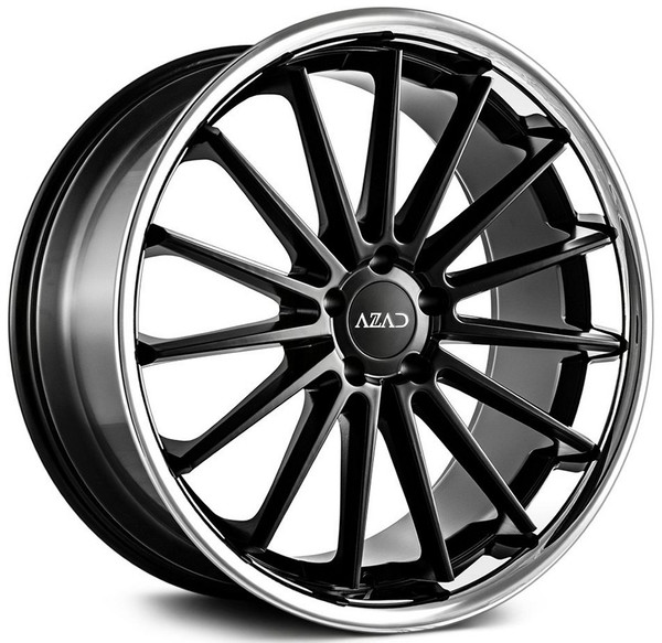 20x9 AZAD AZ24 Semi Matte Black w/ Chrome SS Lip 5x4.5/114.3 35mm
