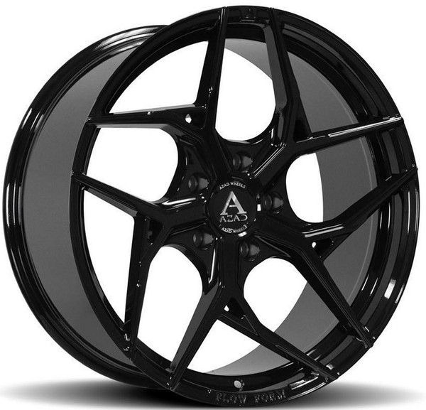 22x9 AZAD AZFF01 Gloss Black (Flow Form) 5x120 30mm