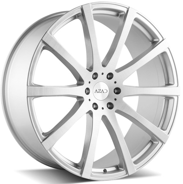 22x9.5 AZAD AZ1970 Brushed Silver 5x115 15mm