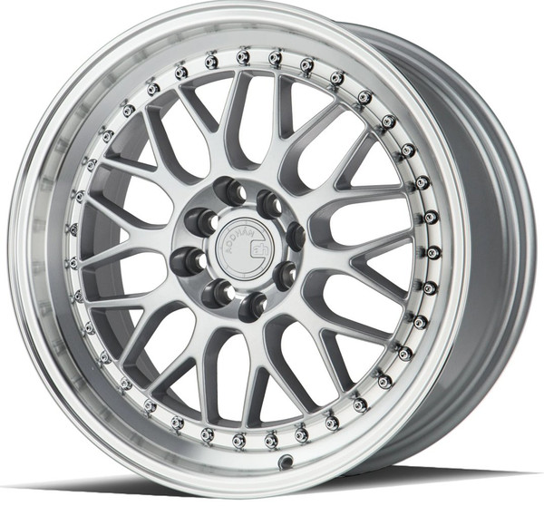 17x8 Aodhan AH02 Silver w/ Machined Lip 4x100 4x4.5/114.3 35mm
