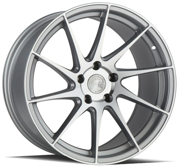 18x9.5 Aodhan AH09 Gloss Silver w/ Machined Face  5x100 35mm (Left)