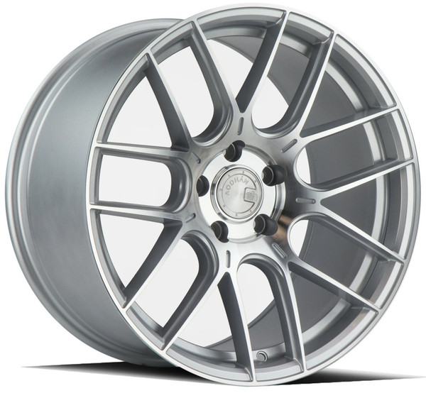 18x8.5 Aodhan AH-X Gloss Silver w/ Machined Face  5x112 35mm