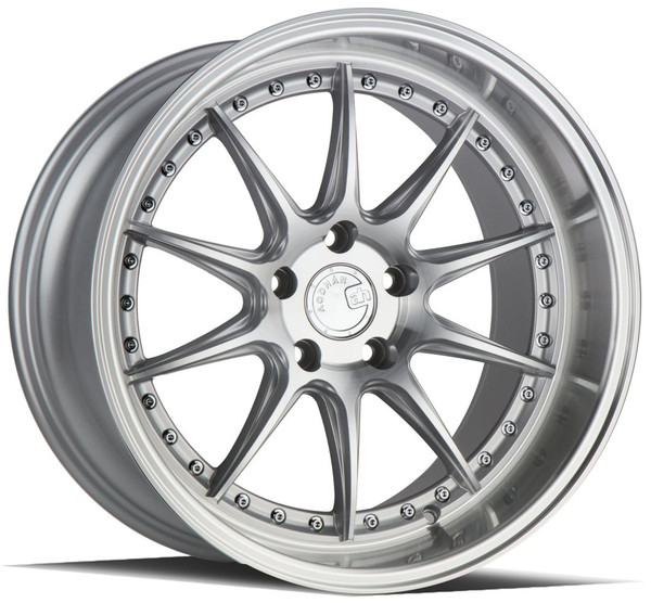 19x11 Aodhan DS07 Silver w/ Machined Face 5x4.5/114.3 15mm