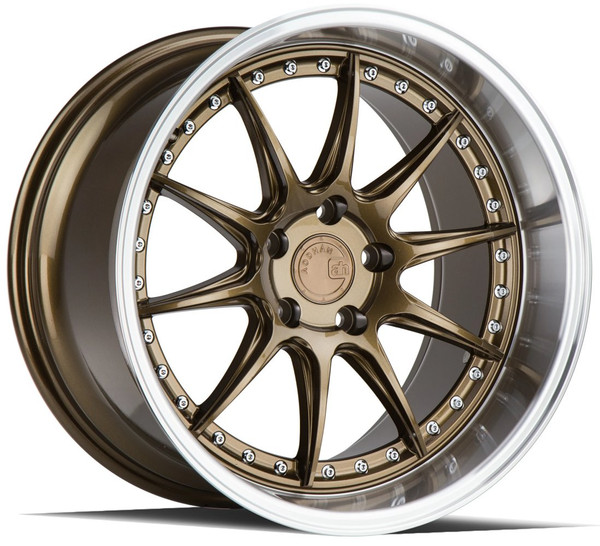 18x9.5 Aodhan DS07 Bronze w/ Machined Lip 5x4.5/114.3 15mm