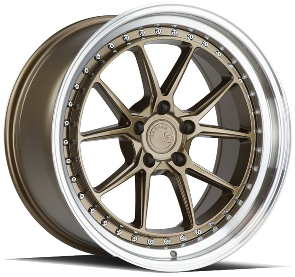 19x9.5 Aodhan DS08 Bronze w/ Machined Lip (Flow Formed) 5x120 35mm