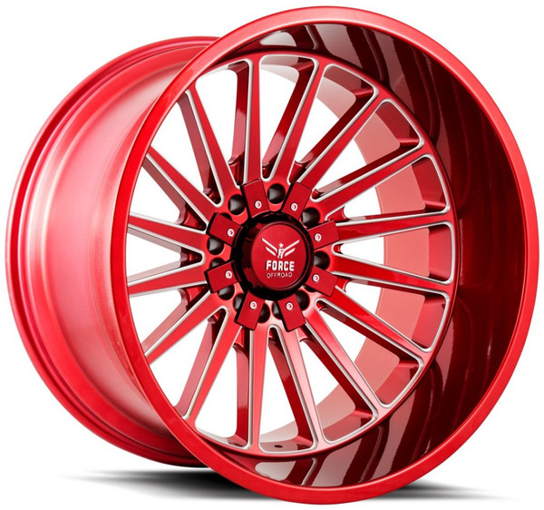 24x14 Force Off-Road F40 Candy Red Milled (* May Require Trimming) 5x5.5/139.7 5x150 -76mm