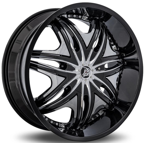 24x10 Diablo Morpheus Black w/ Chrome Accent (6 in. Lip) (CUSTOM 2-3 weeks)-1699811994