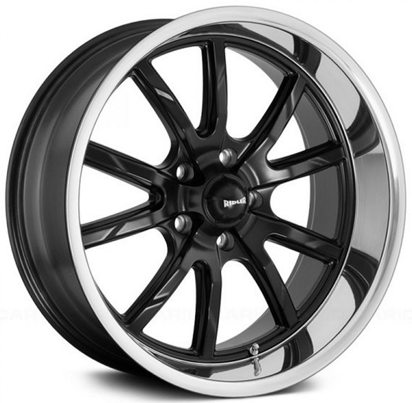 20x10 Ridler 650 Matte Black w/ Polished Lip 5x5/127 0mm