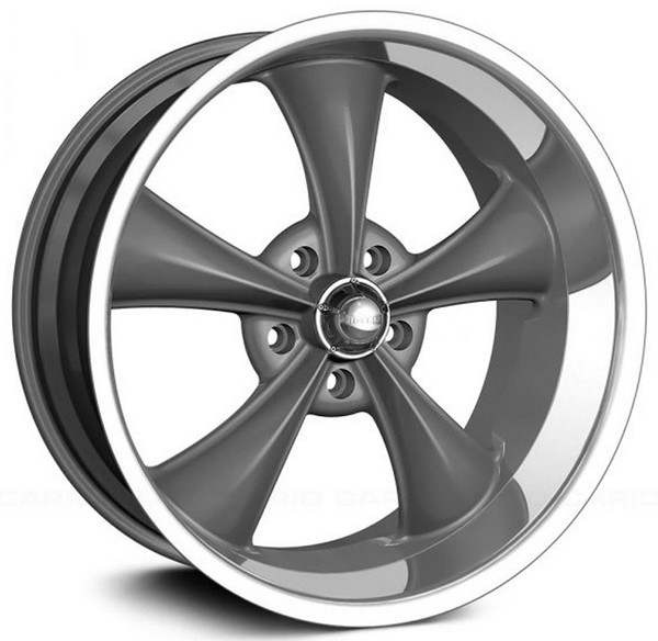 20x8.5 Ridler 695 Grey w/ Machined Lip 5x4.75/120.7 0mm
