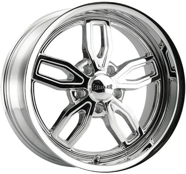 18x9 Ridler 608 Chrome 5x4.5/114.3 0mm