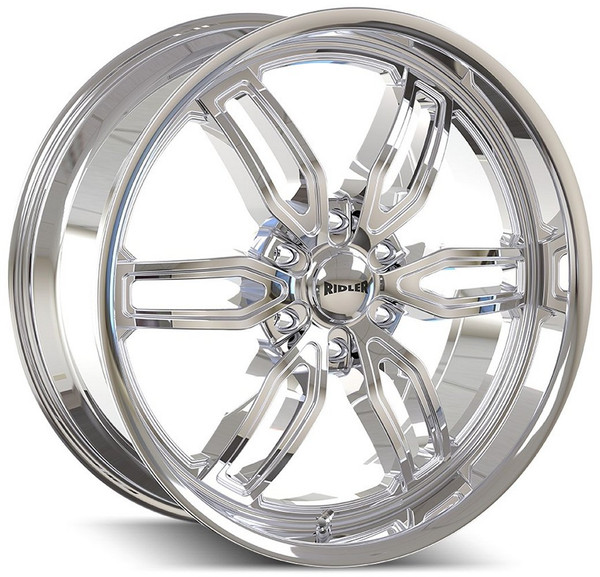 22x9.5 Ridler 609 Chrome 6x135 30mm