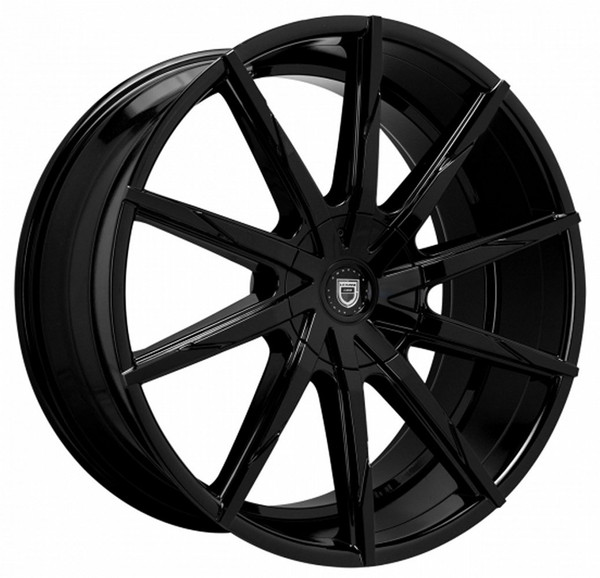 24x10 Lexani CSS-15 Full Gloss Black w/ Covered Cap (CUSTOM)