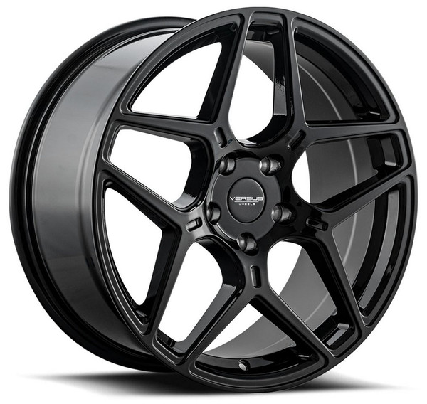 18x8.5 Versus VS23 Gloss Black  5x120 38mm