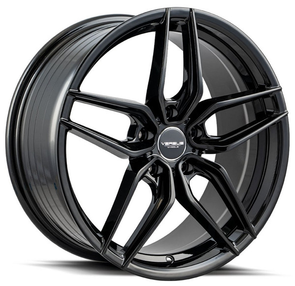 20x8.5 Versus VS7371 Gloss Black 5x4.5/114.3 35mm