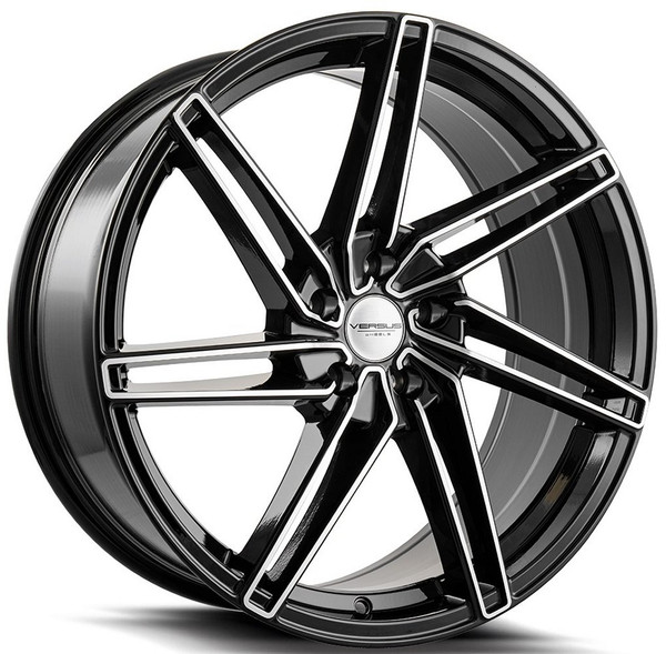 18x8.5 Versus VS88 Gloss Black w/ Machined Face 5x4.5/114.3 40mm