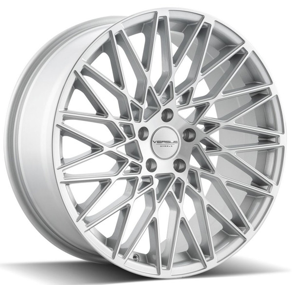 20x8.5 Versus VS001 Silver w/ Machined Face 5x4.5/114.3 35mm