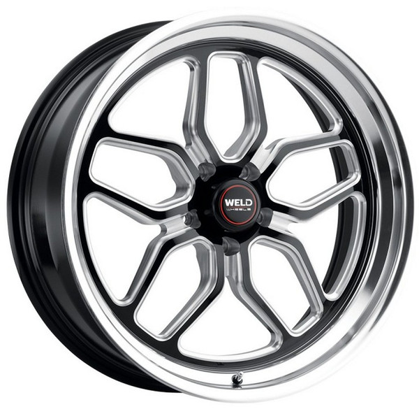 18x8 Weld Performance Laguna S107 Gloss Black Milled Machined (Rotary Formed) 5x4.75/120.7 29mm