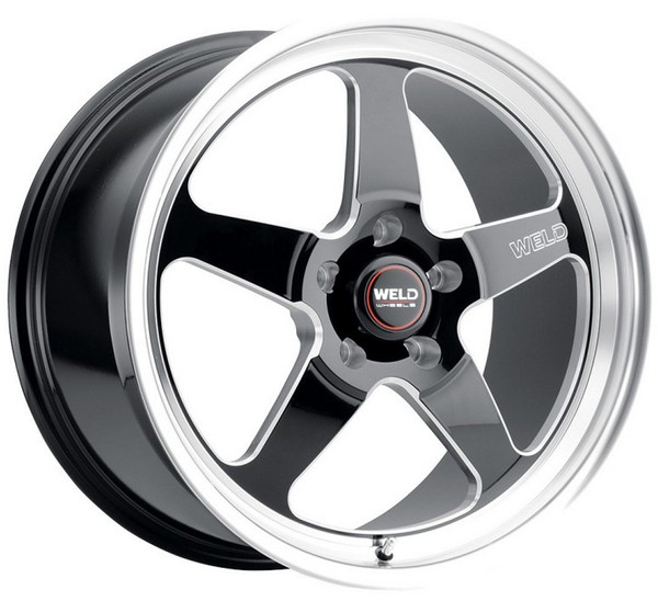 18x8.5 Weld Performance Ventura S104 Gloss Black Milled Machined (Rotary Formed) 5x110 38mm