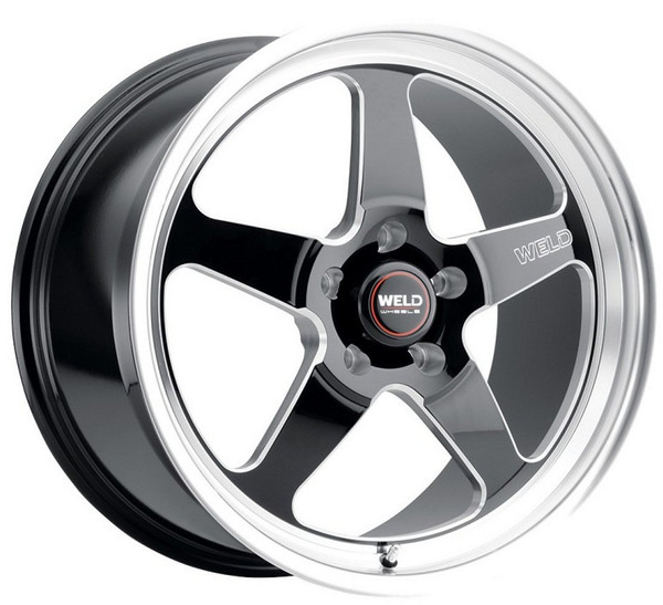 20x10.5 Weld Performance Ventura Drag S155 Gloss Black Milled Machined (Rotary Formed) 5x5/127 38mm