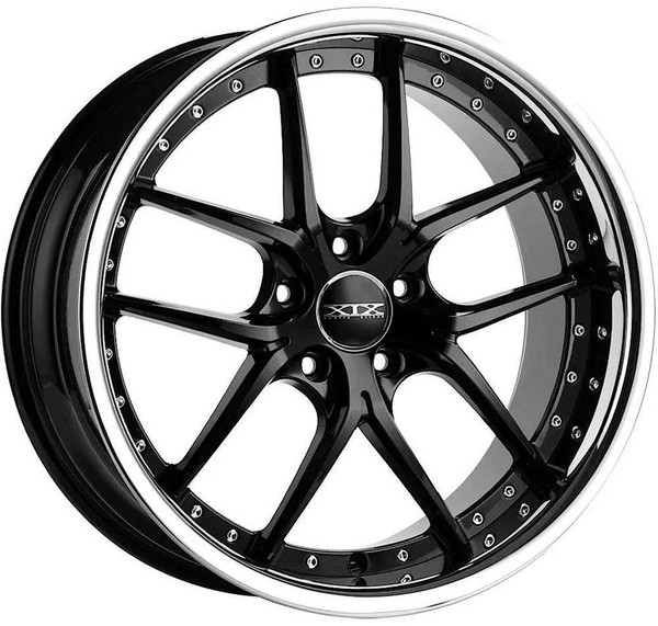 20x10 XIX X61 Gloss Black w/ Stainless Steel Lip 5x120 40mm