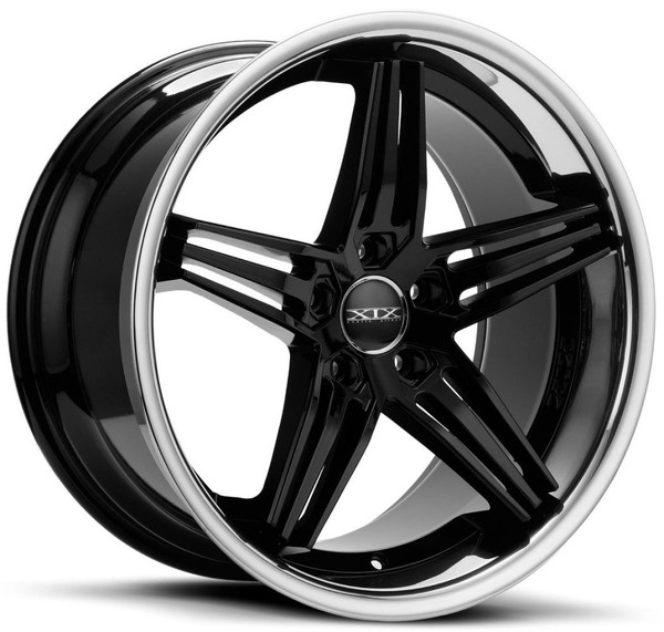 20x10.5 XIX X63 Gloss Black w/ Stainless Steel Lip 5x112 38mm