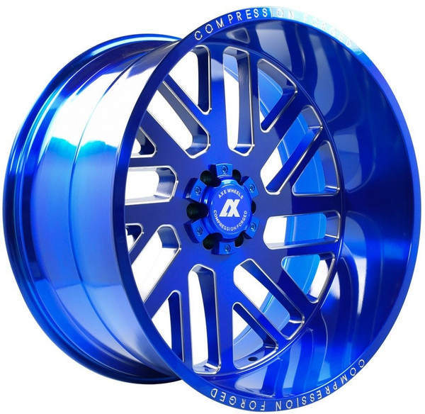 22x12 AXE Offroad AX2.7 Candy Blue Milled (Compression Forged) (* May Require Trimming)  8x6.5/165 -44mm