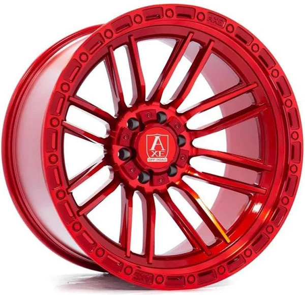 (Clearance - No Returns) 20x10 AXE Offroad Icarus Candy Red 5x5/127 5x5.5/139.7 -19mm