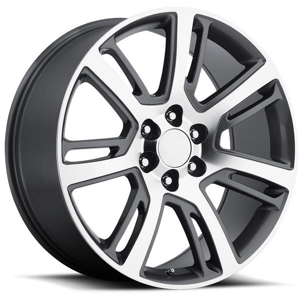 22x9 Cadillac Escalade 2015 Replica Wheel Grey Machined Face FR48 6x5.5/139.7 31mm