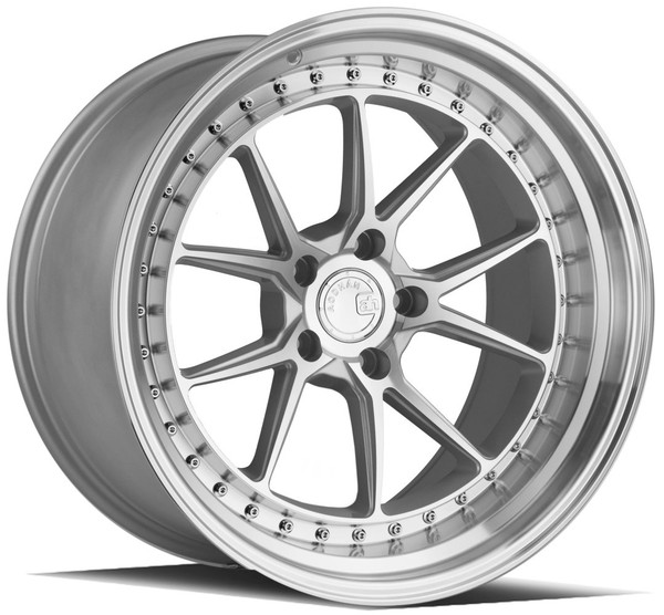 18x10.5 Aodhan DS08 Silver w/ Machined Face (Flow Formed) 5x4.5/114.3 22mm